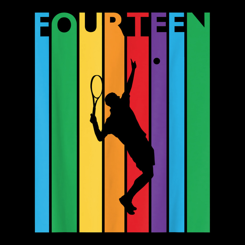 14th Birthday Gift Fourteen Colorful Tennis 14 Year Old T Shirt Zipper Hoodie | Artistshot