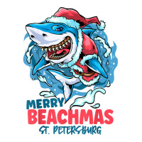 St. Petersburg Florida Merry Beachmas Christmas Shark Santa T Shirt Long Sleeve Baby Bodysuit | Artistshot