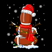 Football American Football Snowman Santa Hat Xmas Lights Christmas 98 Women's V-neck T-shirt | Artistshot