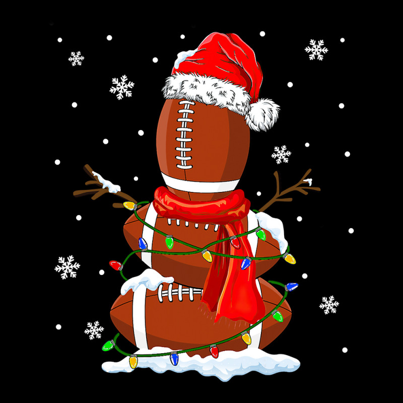 Football American Football Snowman Santa Hat Xmas Lights Christmas 98 Women's V-Neck T-Shirt by hopelessoon | Artistshot