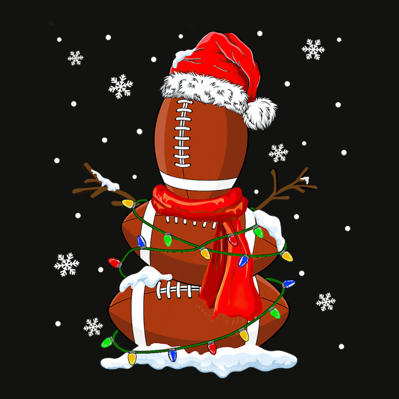 Football American Football Snowman Santa Hat Xmas Lights Christmas 98 Scorecard Crop Tee by hopelessoon | Artistshot