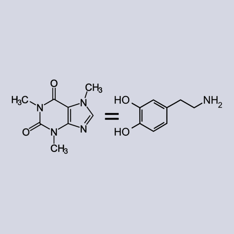 Caffeine Equals Happiness   Molecule Dopamine Science Shirt Fleece Short by alayziahollars | Artistshot