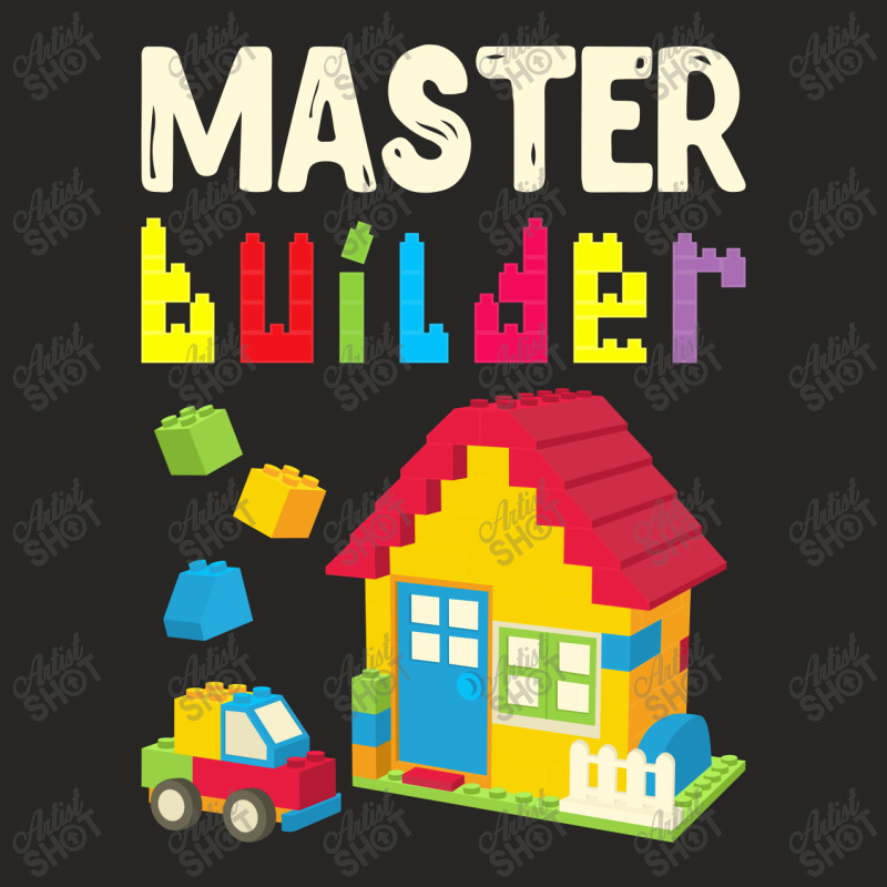 Cool Master Builder Funny Building Blocks Gift Men Women Ladies Fitted T-Shirt by CarambaArt | Artistshot