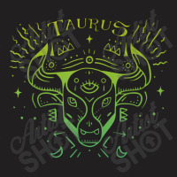 Taurus Zodiac Sign & Astrology Art Hand Drawn Green Taurus T-shirt | Artistshot