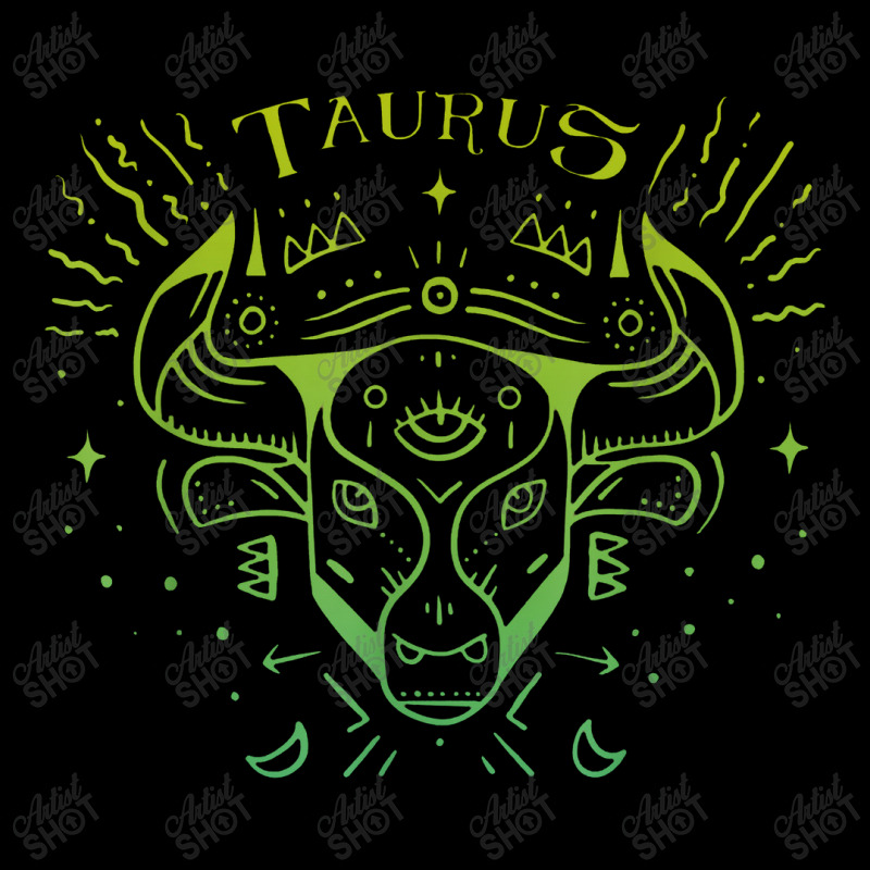 Taurus Zodiac Sign & Astrology Art Hand Drawn Green Taurus Long Sleeve Shirts by timindonesia | Artistshot