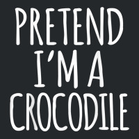 Funny Lazy Halloween Costume   Pretend Im A Crocodile Design T Shirt Crewneck Sweatshirt | Artistshot