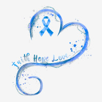 Faith Hope Love Dark Blue Ribbon Colon Cancer Awareness T Shirt Adjustable Cap | Artistshot