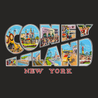 Coney Island New York Ny Vintage Retro Souvenir T Shirt Ladies Fitted T-shirt | Artistshot