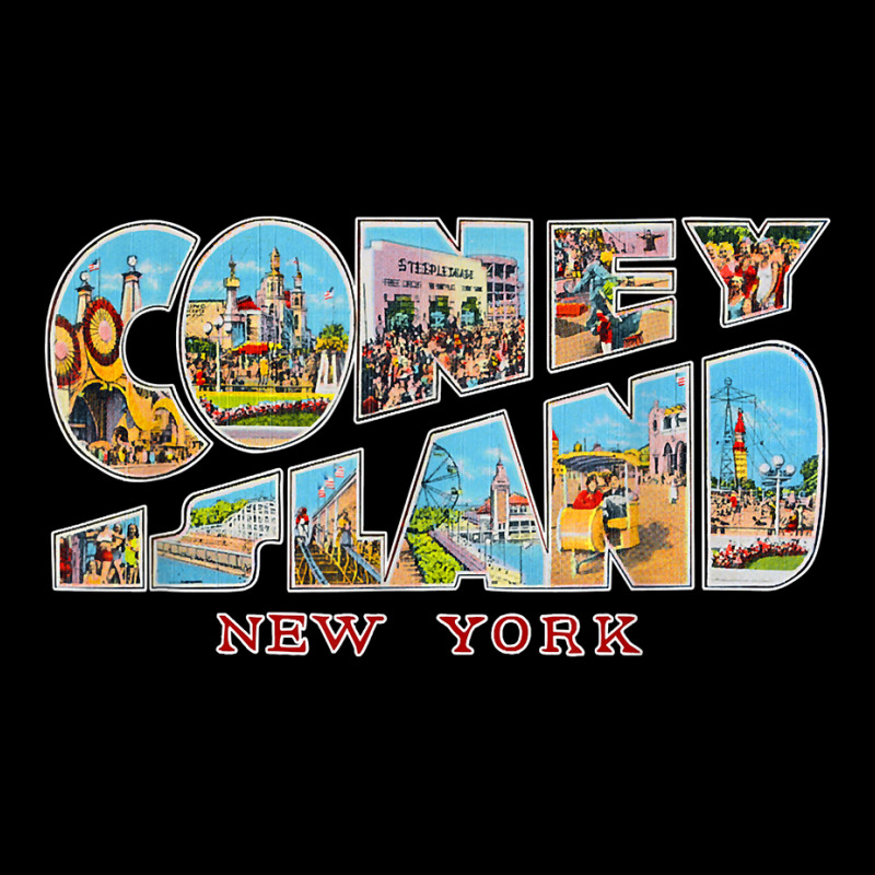 Coney Island New York Ny Vintage Retro Souvenir T Shirt Cropped Sweater by tandonwelters | Artistshot