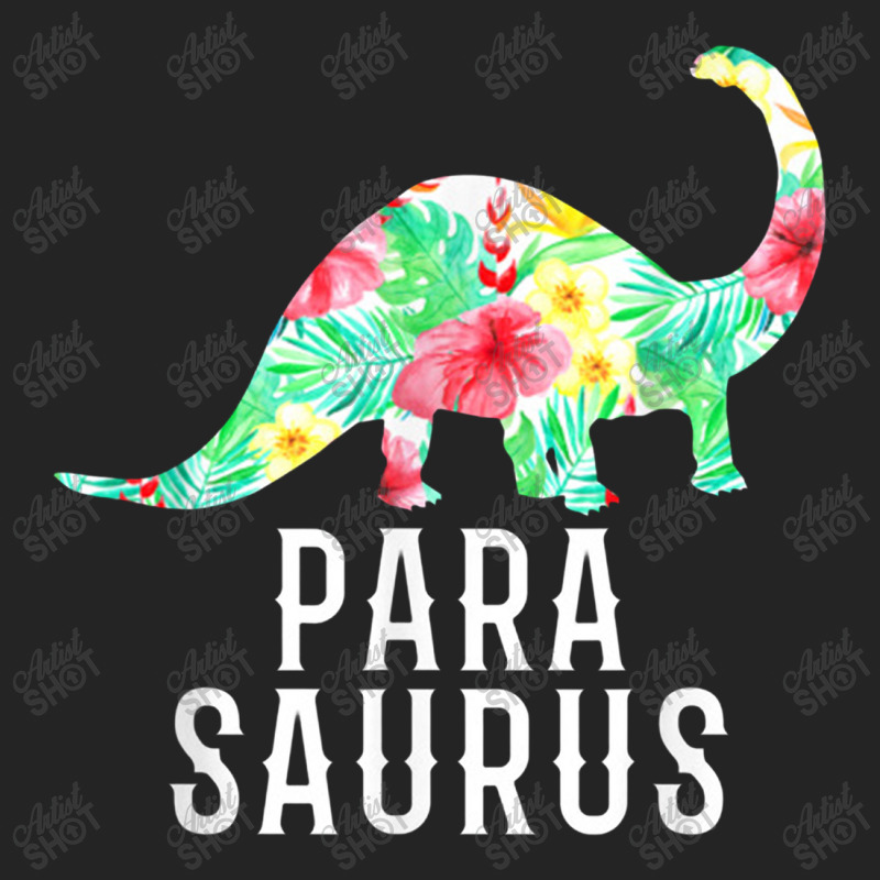 Parasaurus Paraprofessional Funny Dinosaur Floral 3/4 Sleeve Shirt | Artistshot