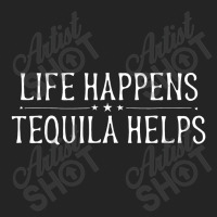 Life Happens Tequila Helps Funny Tequila Drinking Women Gift 3/4 Sleeve Shirt | Artistshot