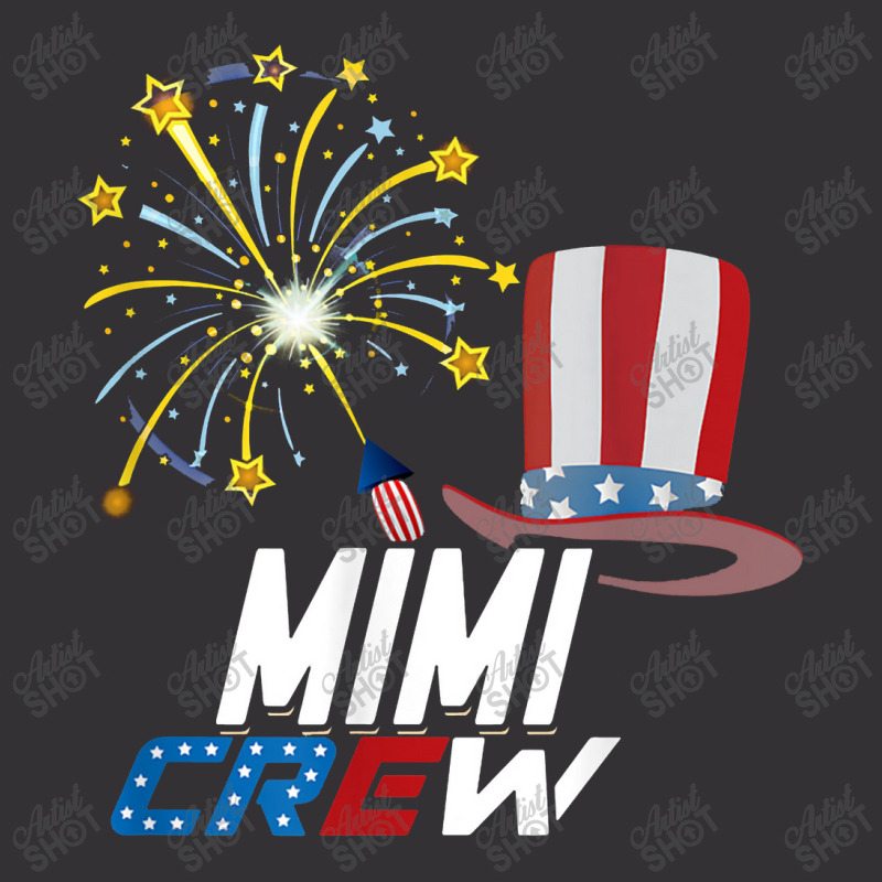 Mimi Crew 4th Of July Patriotic American Family Matching Vintage Hoodie | Artistshot