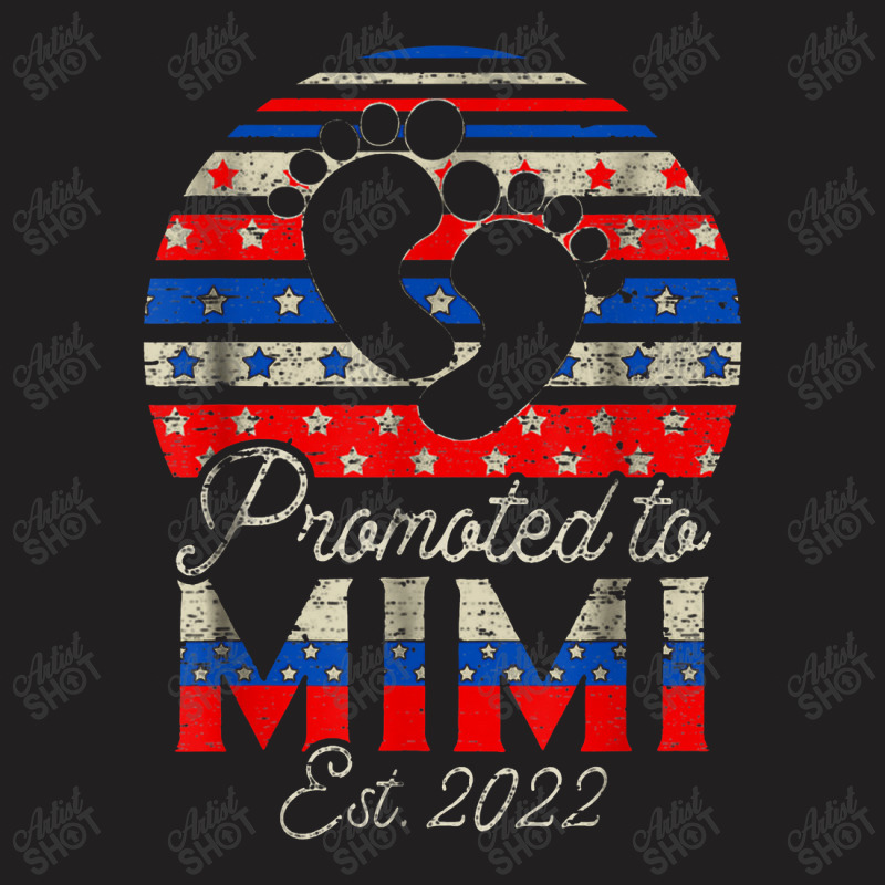 Promoted To Mimi 2022 New Mimi Gifts Usa Flag T-shirt | Artistshot