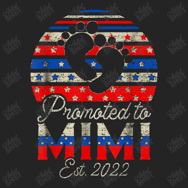 Promoted To Mimi 2022 New Mimi Gifts Usa Flag 3/4 Sleeve Shirt | Artistshot