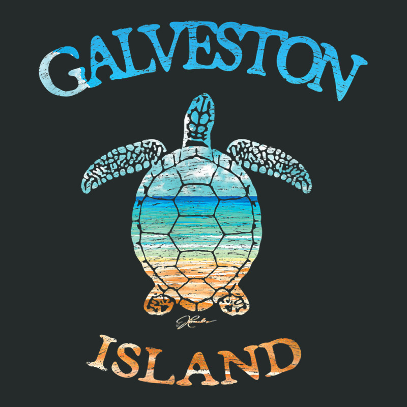 Jcombs Galveston Island, Tx, Sea Turtle And Beach T Shirt Women's Triblend Scoop T-shirt by abdurrehmancappucci | Artistshot