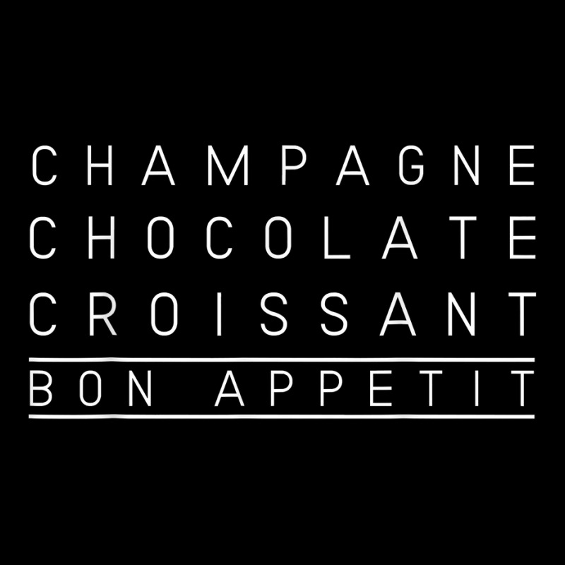 Champagne Chocolate Croissant Bon Appetit   Womens Tee Shirt Cropped Hoodie by harmanyuan | Artistshot