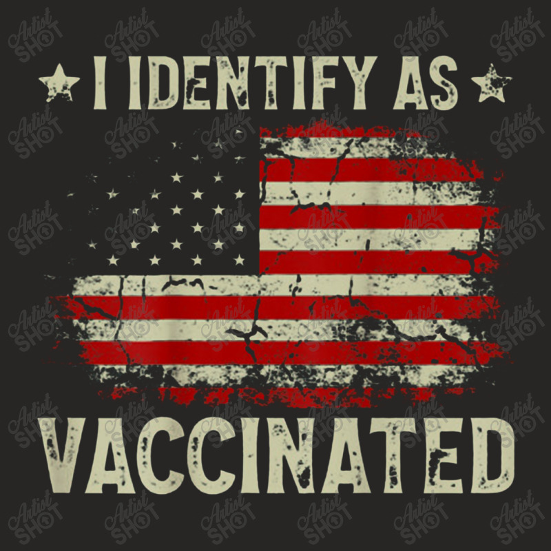 I Identify As Vaccinated American Flag Vaccinated Ladies Fitted T-Shirt by kerjalembor | Artistshot