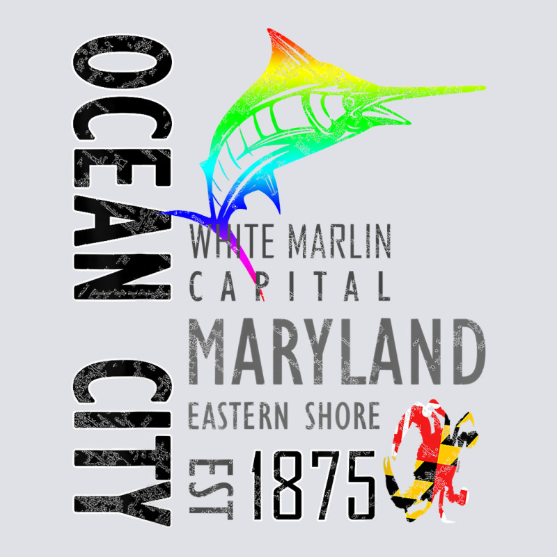 Ocean City Maryland White Marlin Capital Eastern Shore T Shirt Bucket Hat | Artistshot