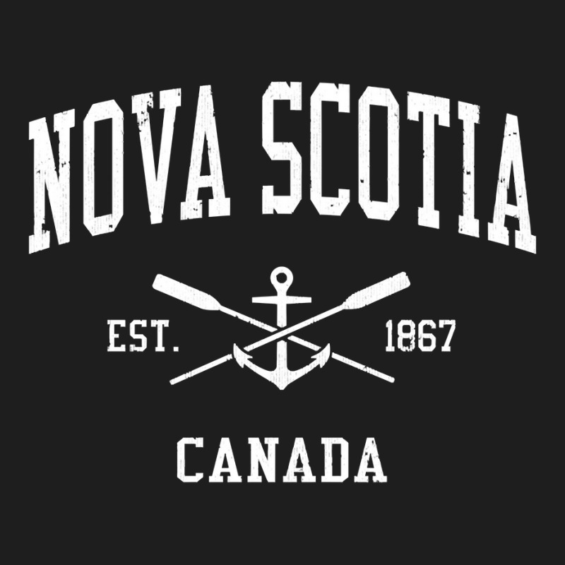 Nova Scotia Vintage Crossed Oars & Boat Anchor Sports Pullover Hoodie Classic T-shirt by damarcusswabb | Artistshot