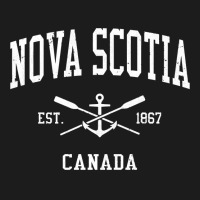 Nova Scotia Vintage Crossed Oars & Boat Anchor Sports Pullover Hoodie Hoodie & Jogger Set | Artistshot