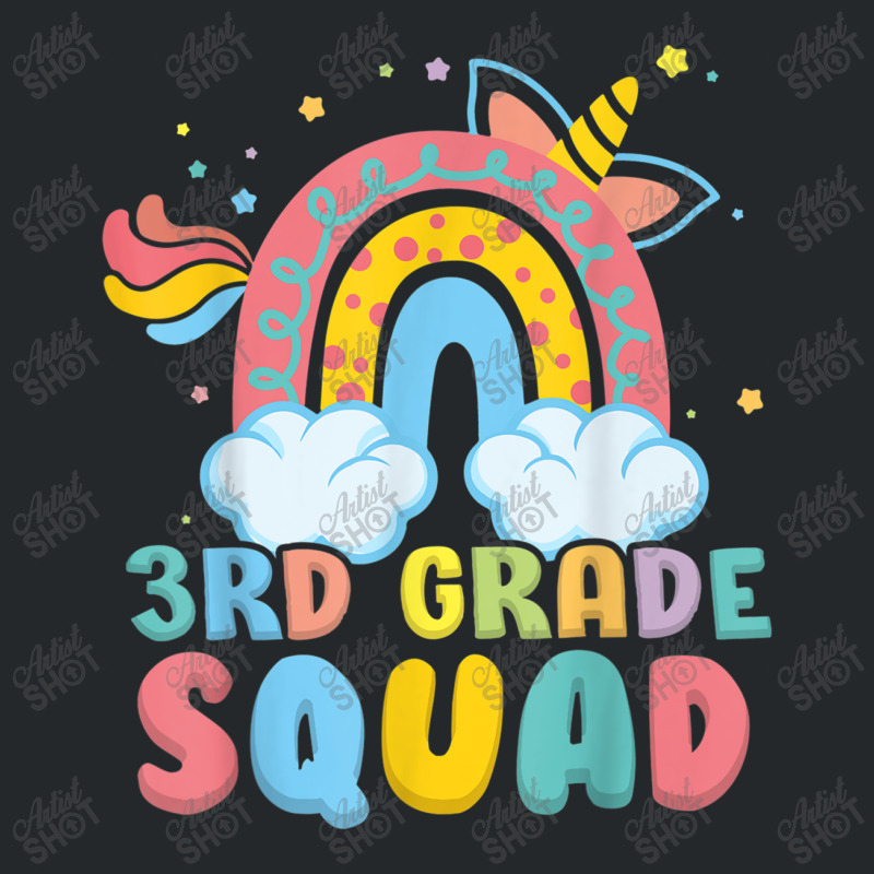 Rainbow Unicorn 3rd Grade Squad Crewneck Sweatshirt | Artistshot