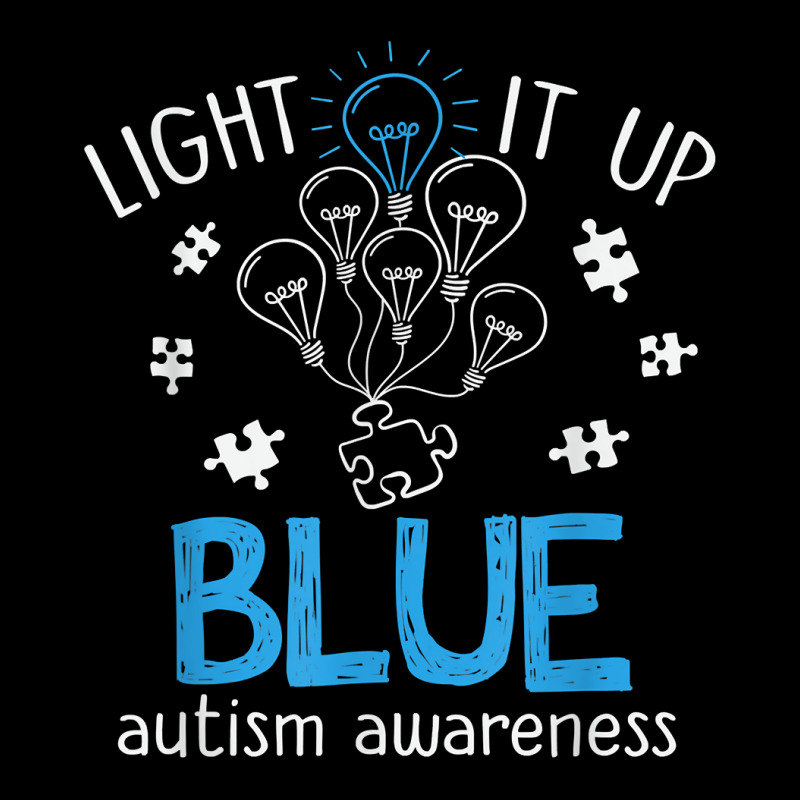 Light It Up Blue Autism Awareness Autistic Puzzle Piece T Shirt Zipper Hoodie by waltervanderwilt1 | Artistshot