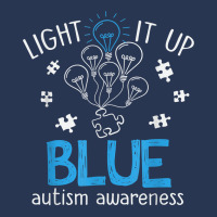 Light It Up Blue Autism Awareness Autistic Puzzle Piece T Shirt Men Denim Jacket | Artistshot