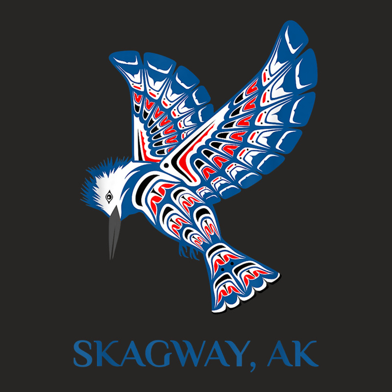 Skagway Alaska Kingfisher Native American Indian Bird Art T Shirt Ladies Fitted T-Shirt by damarcusswabb | Artistshot