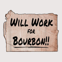 Will Work For Bourbon   Cardboard Sign T Shirt Pocket T-shirt | Artistshot