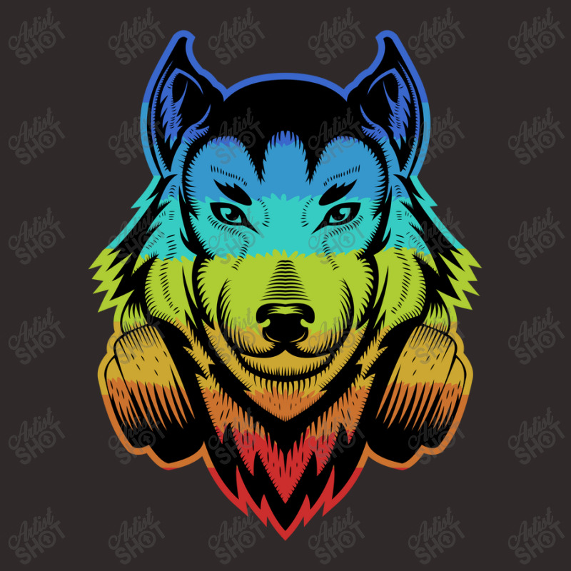 Wolf Headphone Colorful Racerback Tank by andypp | Artistshot