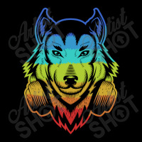 Wolf Headphone Colorful Cropped Sweater | Artistshot