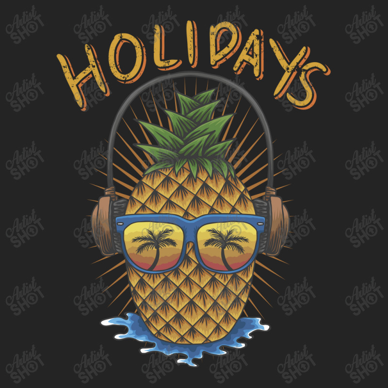 Pineapple Headphone Illustration 3/4 Sleeve Shirt by andypp | Artistshot