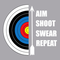 Archery Aim Shoot Swear Repeat Target Arrow Funny T Shirt Youth 3/4 Sleeve | Artistshot