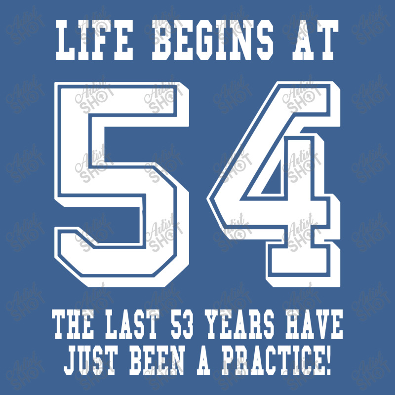 54th Birthday Life Begins At 54 White Men's Polo Shirt | Artistshot