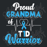 Proud Grandma Of A T1d Warrior Diabetic Diabetes Awareness Crewneck Sweatshirt | Artistshot