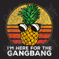 I'm Here For The Gangbang Upside Down Pineapple Swingerswinger Vintage Cap | Artistshot