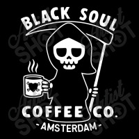 Funny Coffee T Shirt Amsterdam T Shirt Black Soul Coffee Cafe Grim Rea Men's 3/4 Sleeve Pajama Set | Artistshot