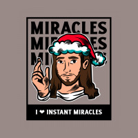 I Love Instant Miracles With Jesus Wearing Santa Hat Vintage T-shirt | Artistshot