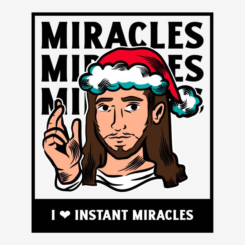 I Love Instant Miracles With Jesus Wearing Santa Hat Classic T-shirt by Favorite | Artistshot