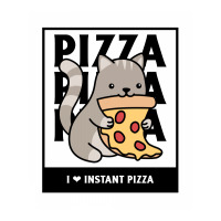 I Love Instant Pizza Funny Italian Fast Food With A Cute Cate Maternity Scoop Neck T-shirt | Artistshot