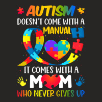 Autism Mom Doesn't Come With A Manual Women Autism Awareness T Shirt Ladies Fitted T-shirt | Artistshot