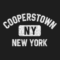 Cooperstown Ny New York Gym Style Distressed White Print T Shirt Classic T-shirt | Artistshot