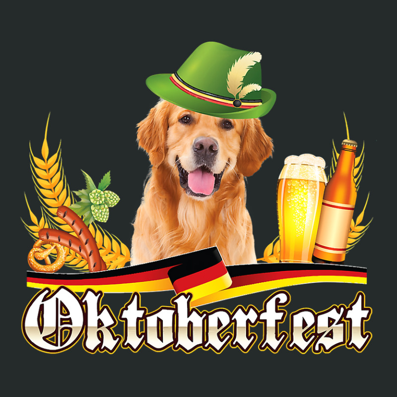 Golden Retriever Goldie Dog Beer Oktoberfest Prost Beer Festival 339 R Women's Triblend Scoop T-shirt by pester | Artistshot