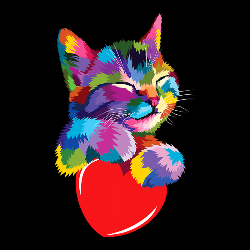 Cute Cat Gift For Kitten Lovers Colorful Art Kitty Adoption T Shirt Youth Jogger | Artistshot