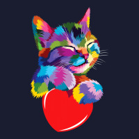 Cute Cat Gift For Kitten Lovers Colorful Art Kitty Adoption T Shirt Women's V-neck T-shirt | Artistshot