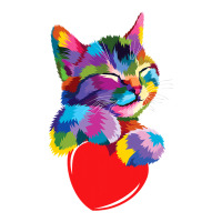 Cute Cat Gift For Kitten Lovers Colorful Art Kitty Adoption T Shirt Youth Tee | Artistshot