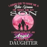 Mother Grandma I Asked God To Make Me A Better Woman He Sent Me My Son Ladies Fitted T-shirt | Artistshot