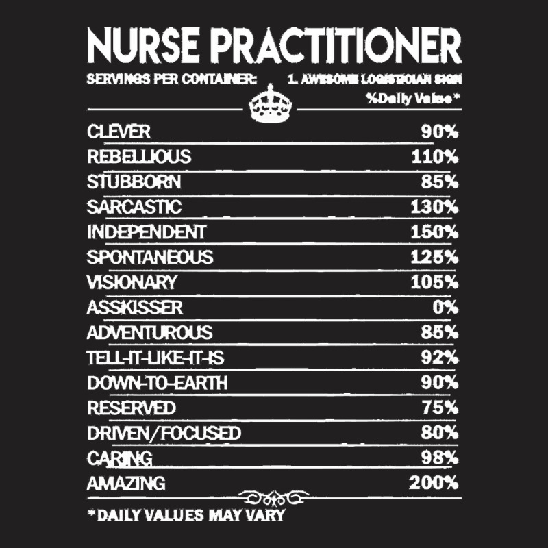 Nurse T  Shirt Nurse Practitioner T Shirt   Nurse Practitioner Factors T-shirt | Artistshot