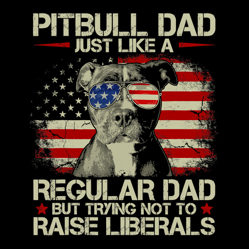 Pitbull Lover Dog Mens Pitbull Dad Like Regular Dad Trying Not To Rais Pocket T-shirt | Artistshot