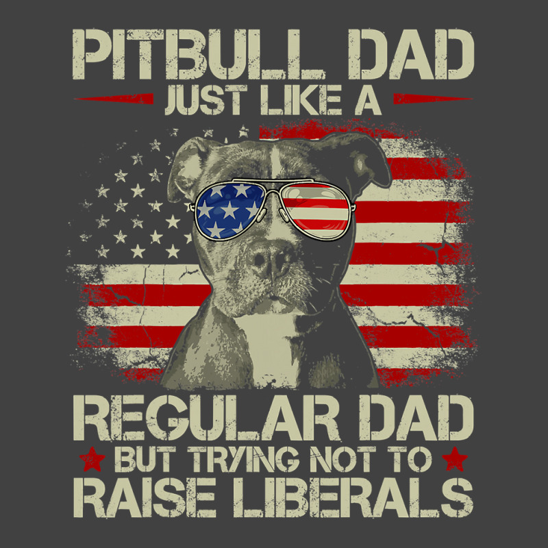 Pitbull Lover Dog Mens Pitbull Dad Like Regular Dad Trying Not To Rais Vintage T-shirt | Artistshot